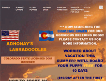 Tablet Screenshot of adhonayslabradoodles.com